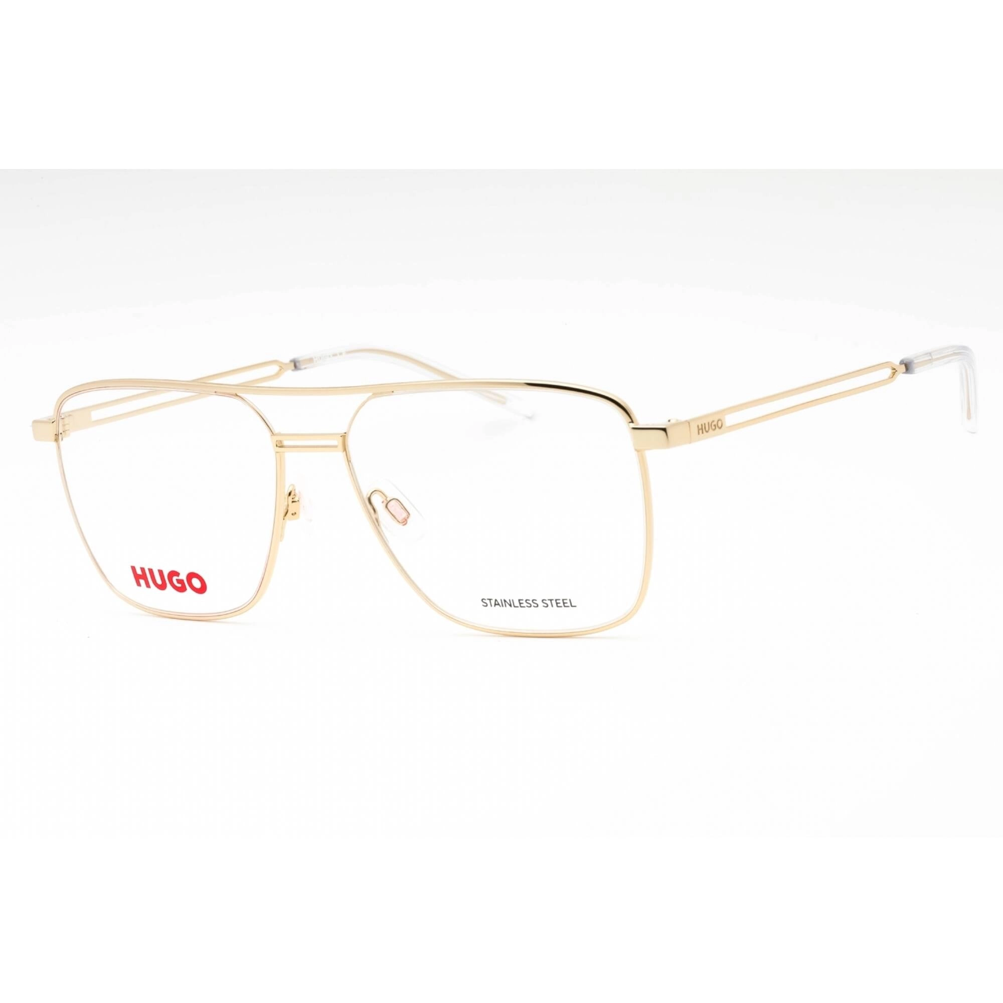 Hugo Men's Eyeglasses - Gold Metal Aviator Shape Full Rim Frame | HG 1145 0J5G 00