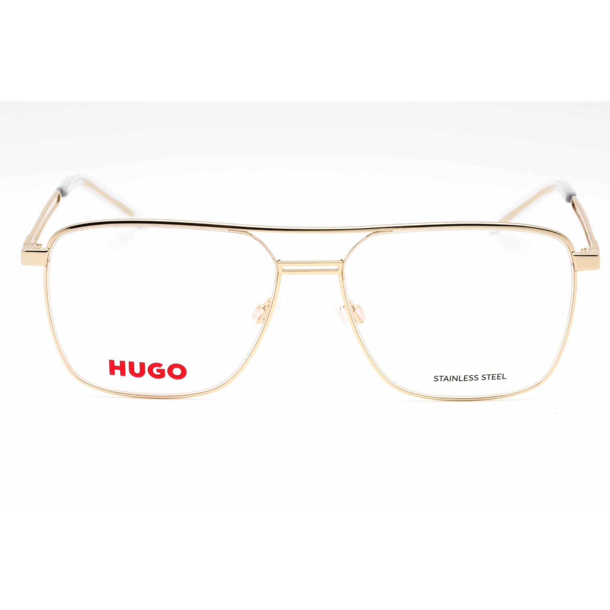 Hugo Men's Eyeglasses - Gold Metal Aviator Shape Full Rim Frame | HG 1145 0J5G 00