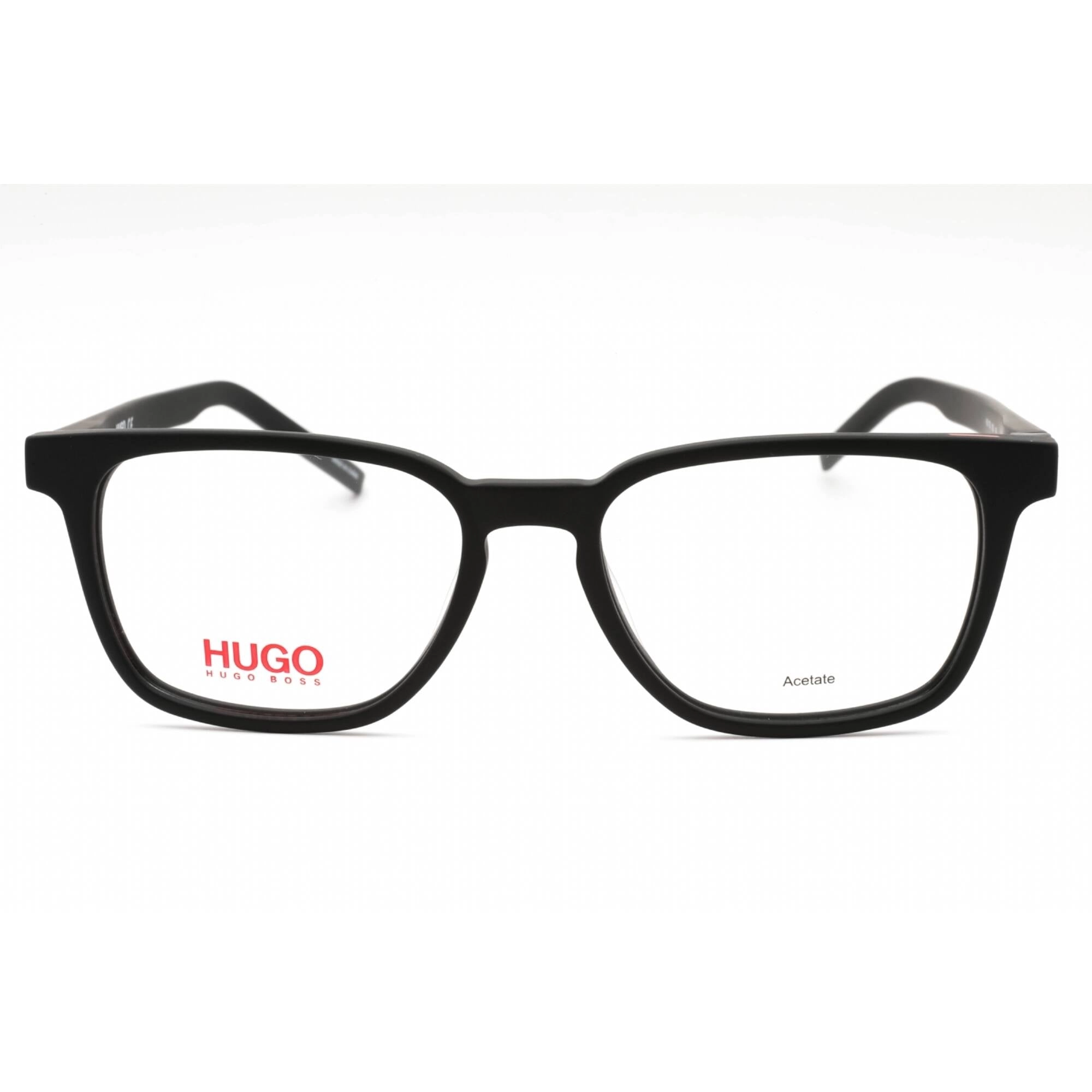 HUGO Men's Eyeglasses - Matte Black Plastic Rectangular Full Rim | HG 1130 0003 00