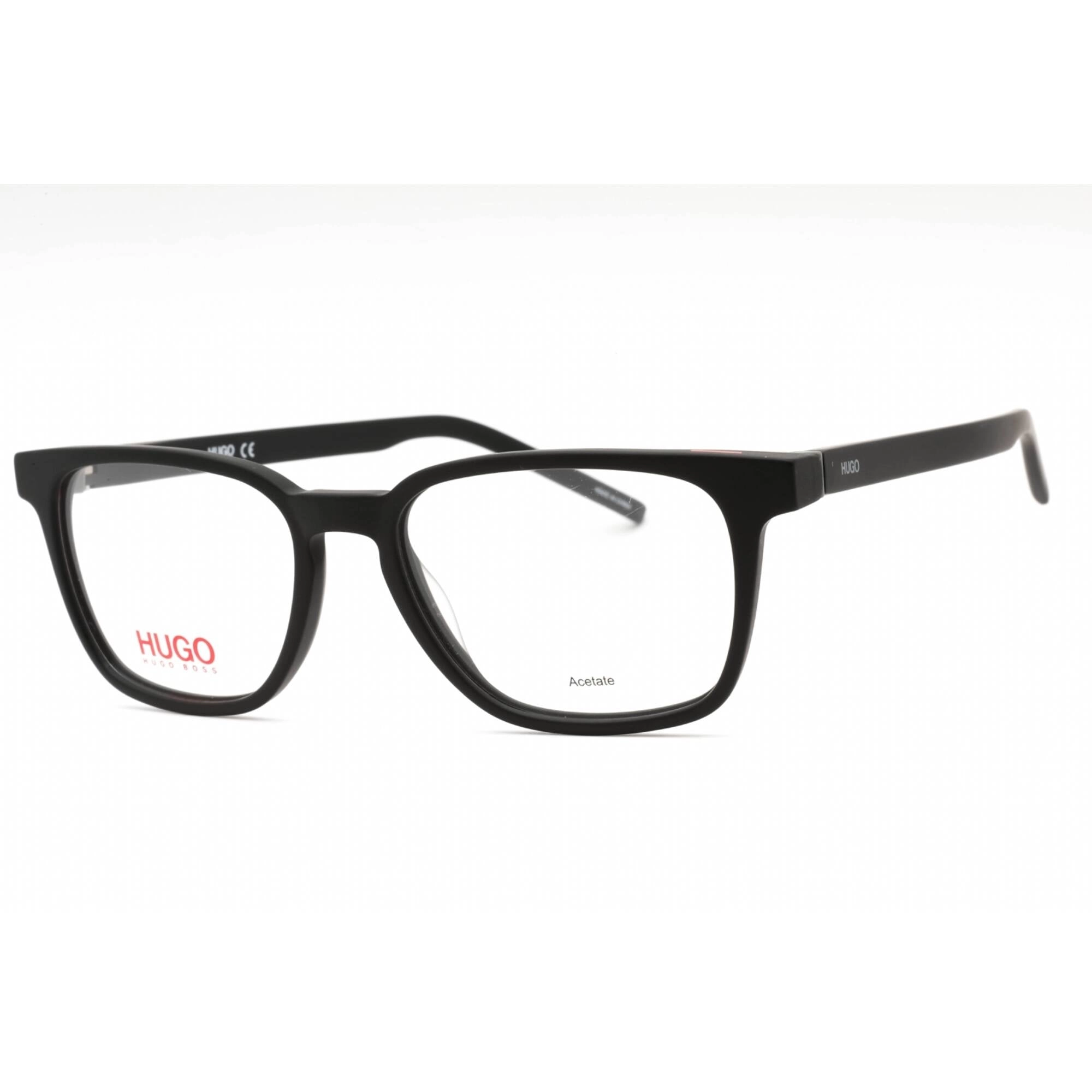 HUGO Men's Eyeglasses - Matte Black Plastic Rectangular Full Rim | HG 1130 0003 00