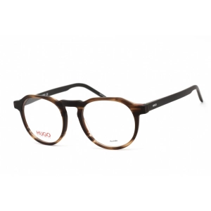 Hugo Women's Eyeglasses - Clear Lens Brown Horn Acetate Round Frame | HG 1089 0BU0 00