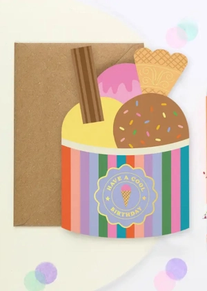 Ice Cream Birthday Card