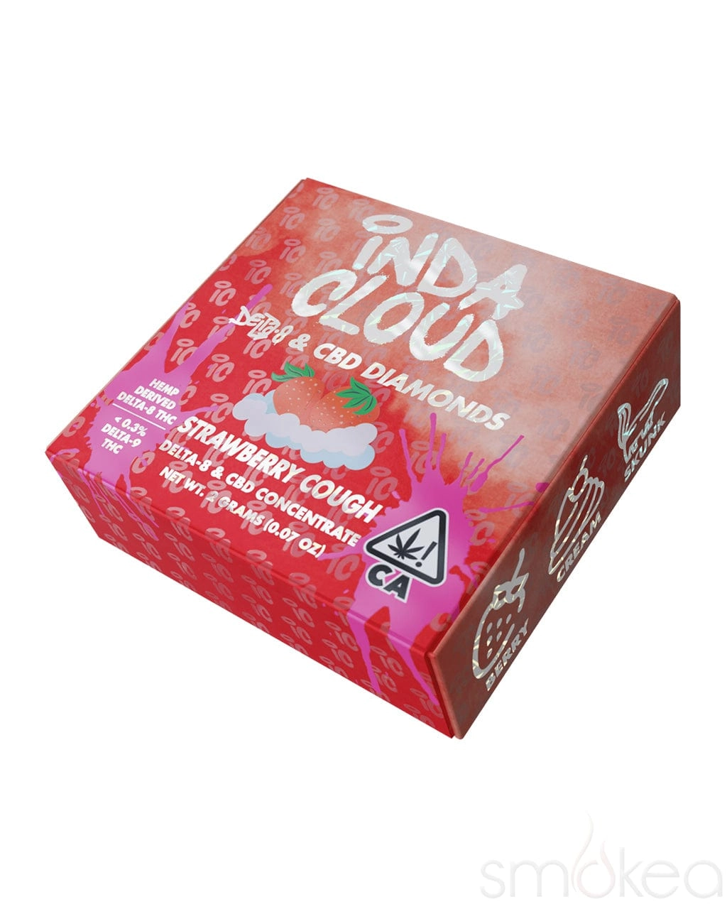 Indacloud 2g Delta 8   CBD Diamonds Dabs - Strawberry Cough
