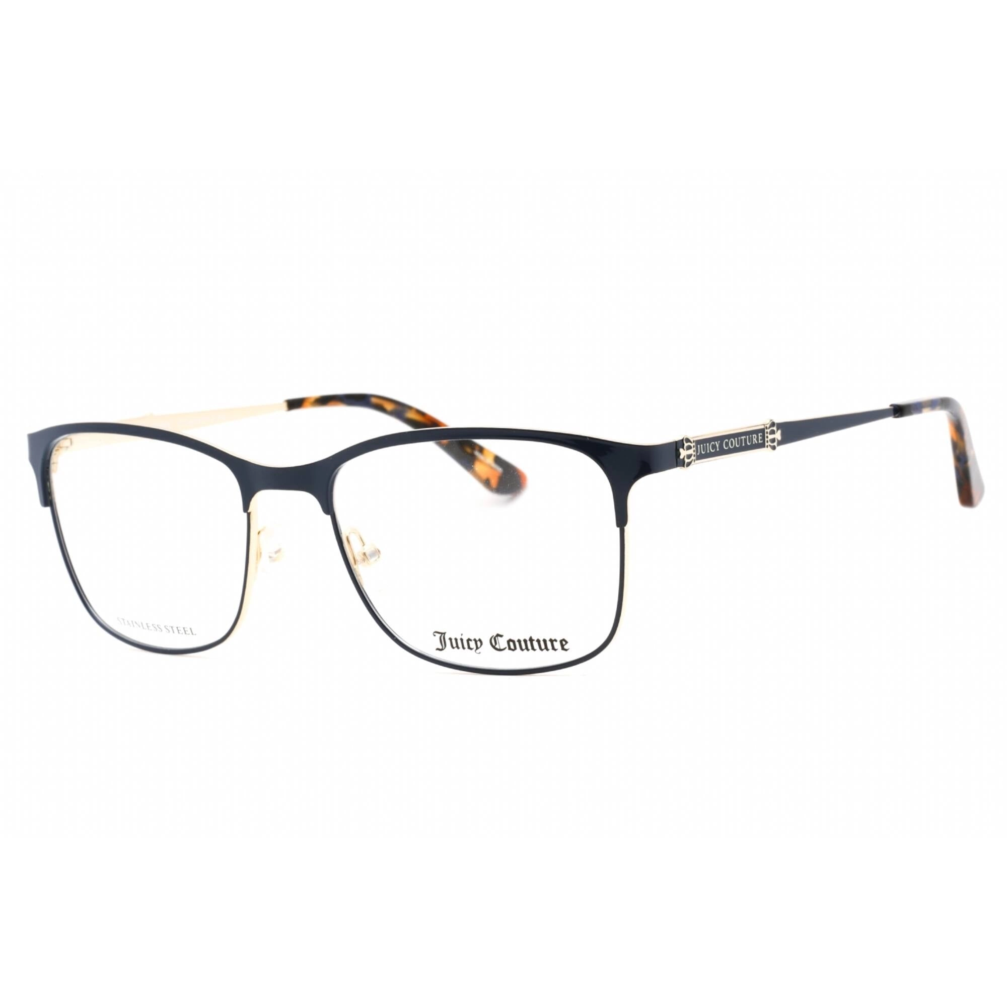 Juicy Couture Women's Eyeglasses - Blue Gold Rectangular Metal Frame | Ju 168 0KY2 00