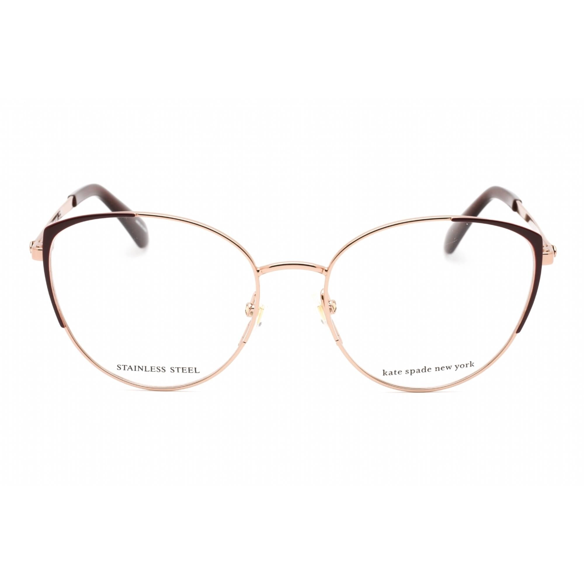 Kate Spade Women's Eyeglasses - Rose Gold Red Metal Cat Eye Frame | NOEL/G 00AW 00