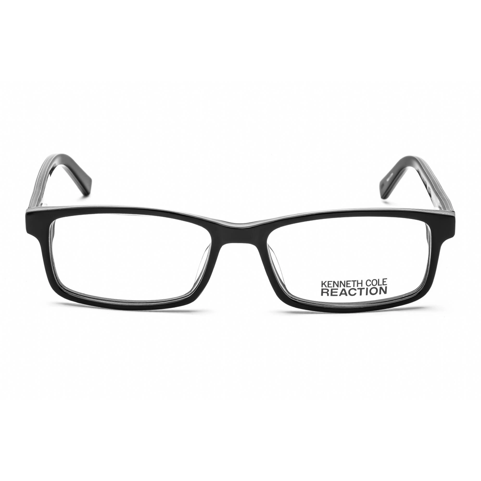 Kenneth Cole Reaction Men's Eyeglasses - Full Rim Black/White Plastic | KC0749 004