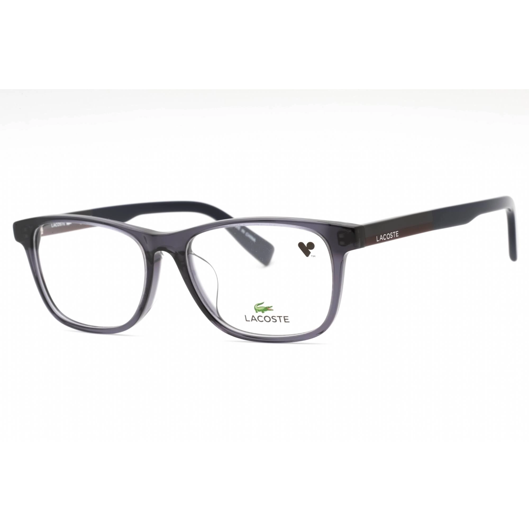 Lacoste Men's Eyeglasses - Grey Plastic Rectangular Full Rim Frame | L2916LB 020