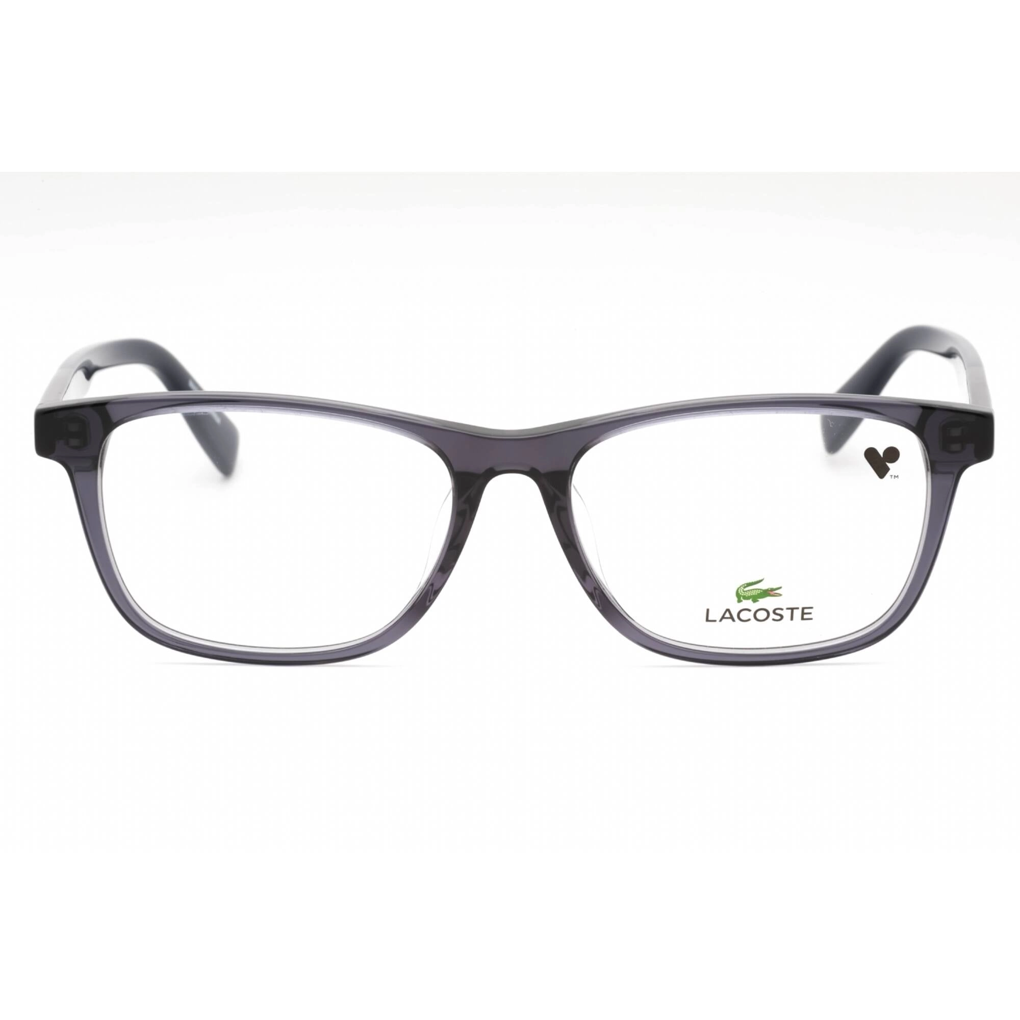 Lacoste Men's Eyeglasses - Grey Plastic Rectangular Full Rim Frame | L2916LB 020