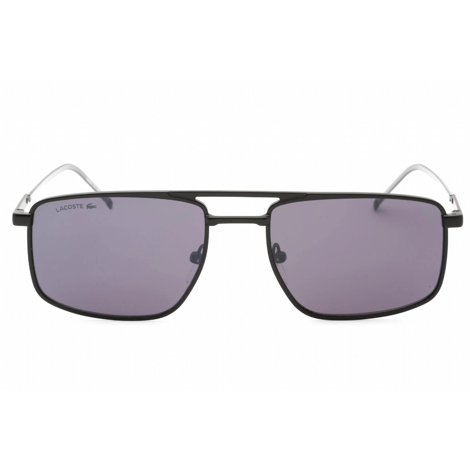 Lacoste Men's Sunglasses - Matte Black Metal Rectangular Full Rim Frame | L255S 002