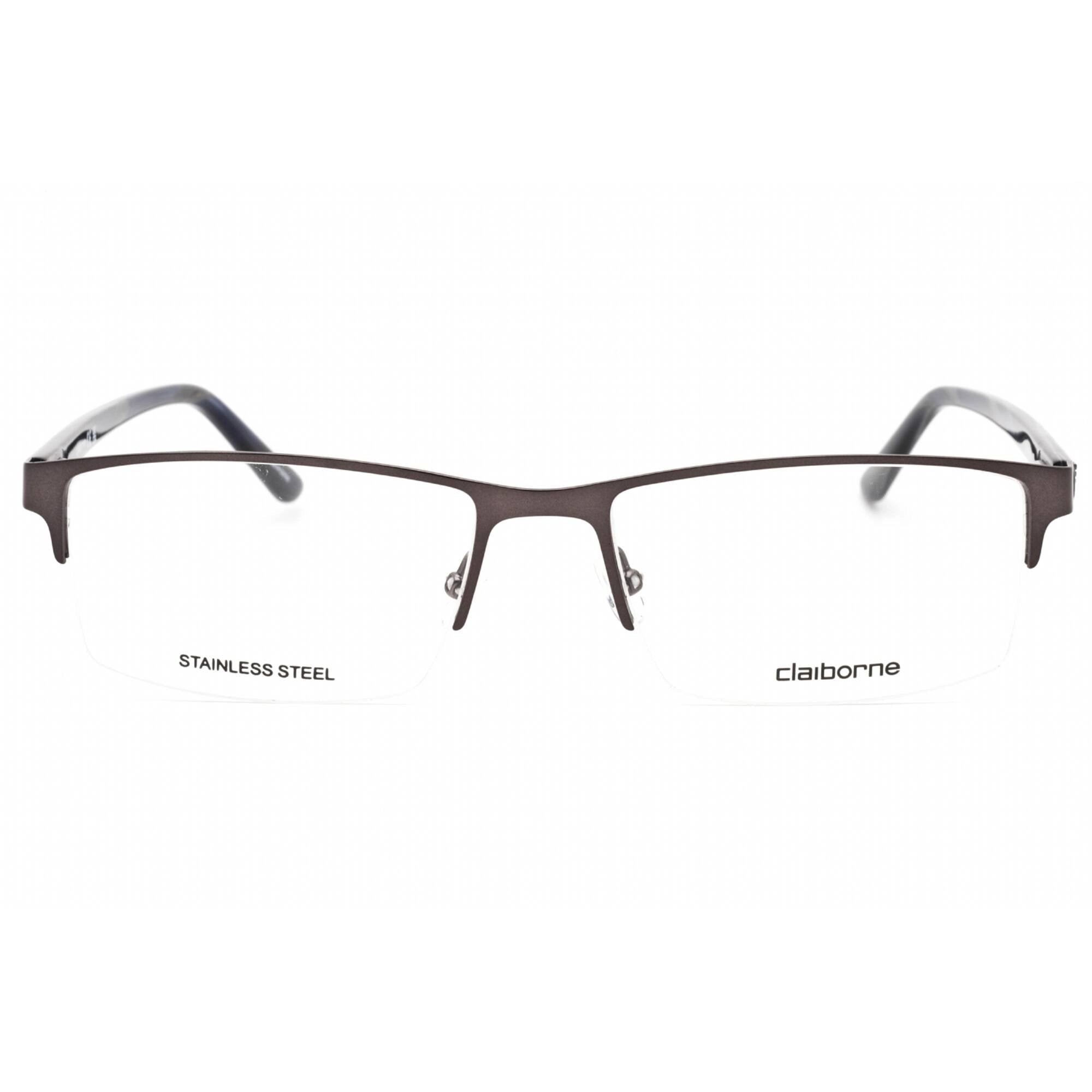 Liz Claiborne Men's Eyeglasses - Matte Grey Metal Rectangular Shape Frame | CB 254 FRE