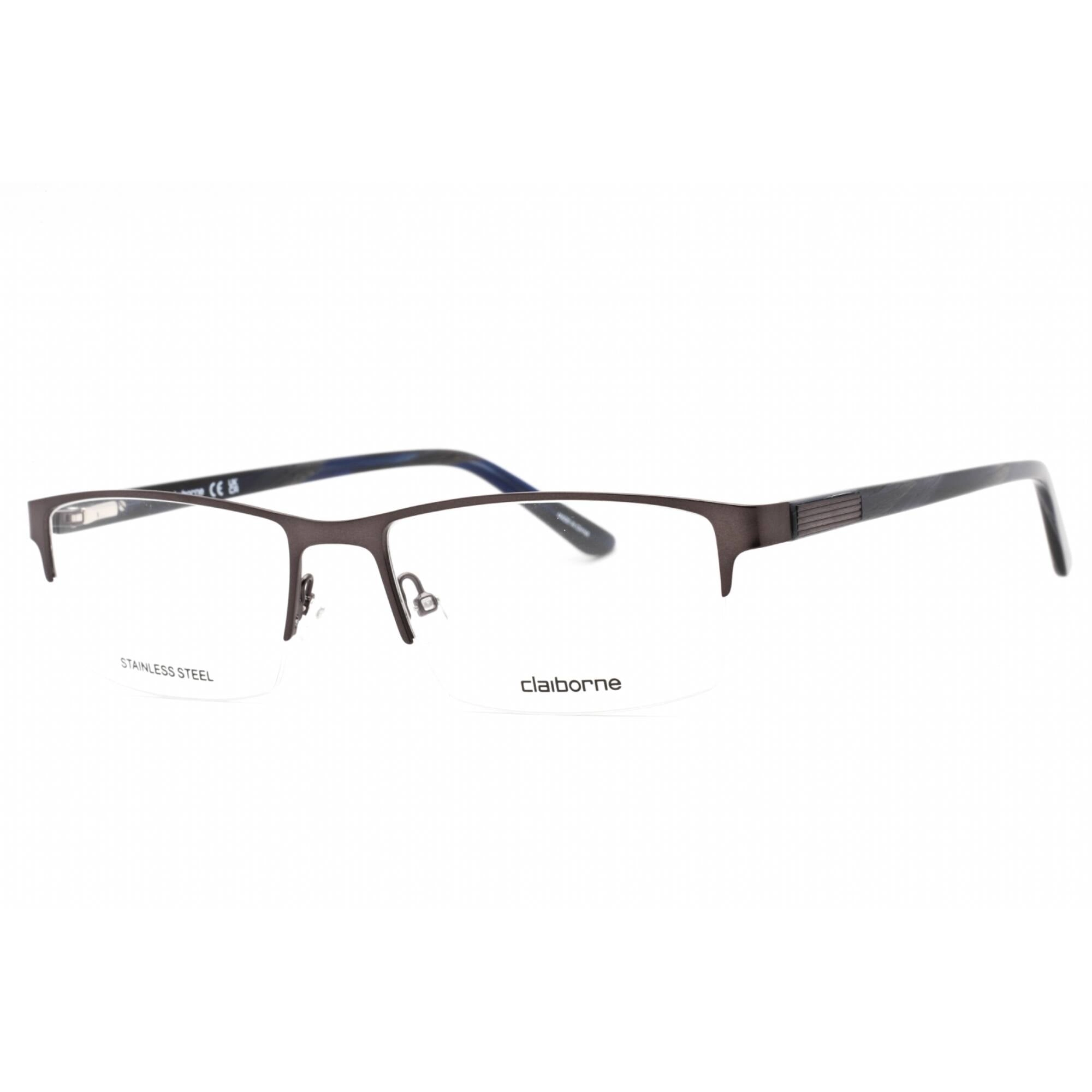 Liz Claiborne Men's Eyeglasses - Matte Grey Metal Rectangular Shape Frame | CB 254 FRE