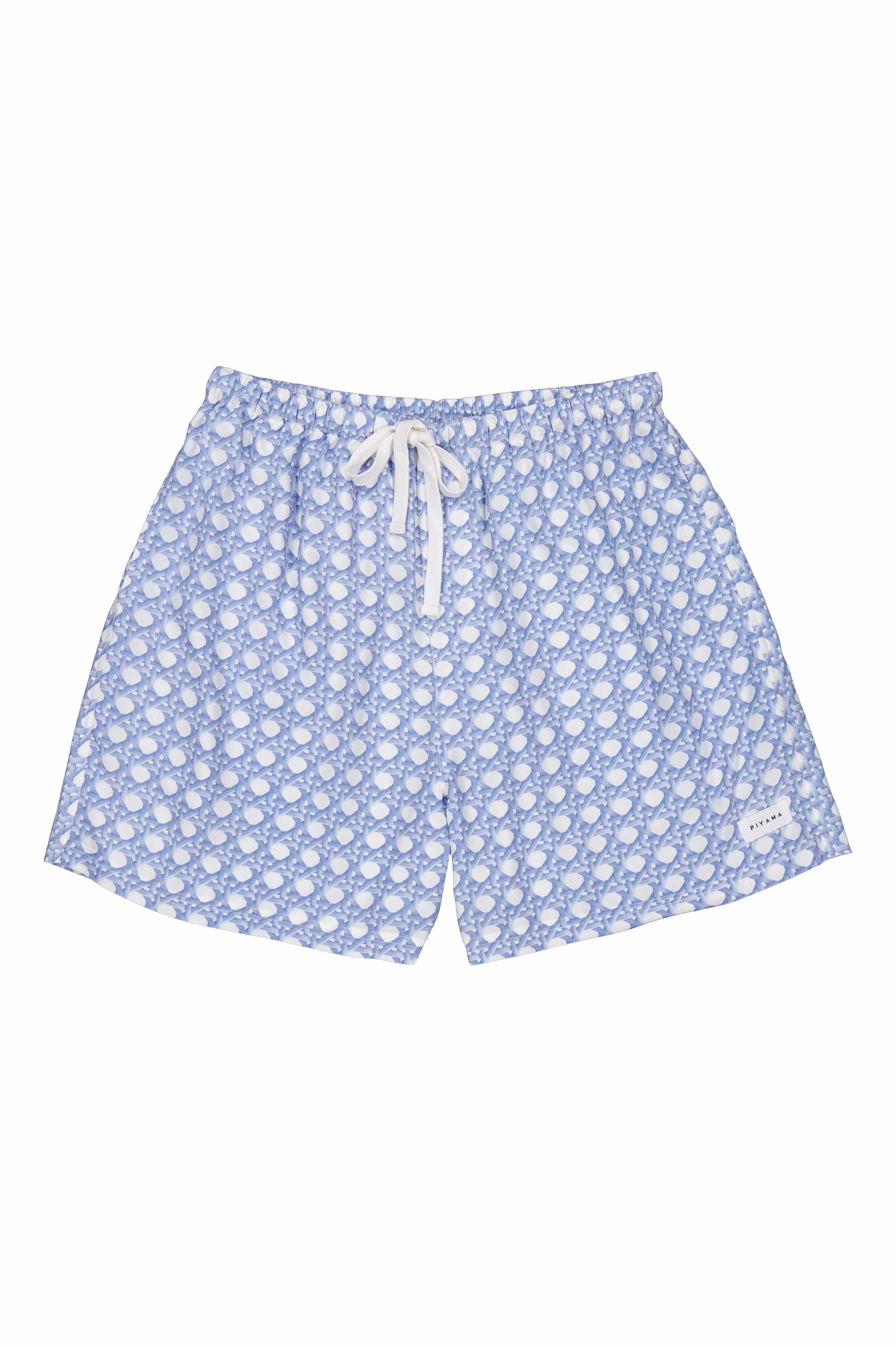 Mens Boxer Shorts - Rattan - Cornflower Blue
