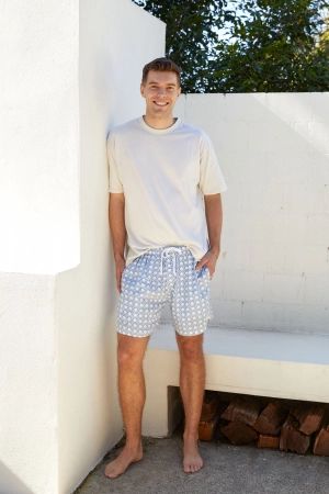 Mens Boxer Shorts - Rattan - Cornflower Blue