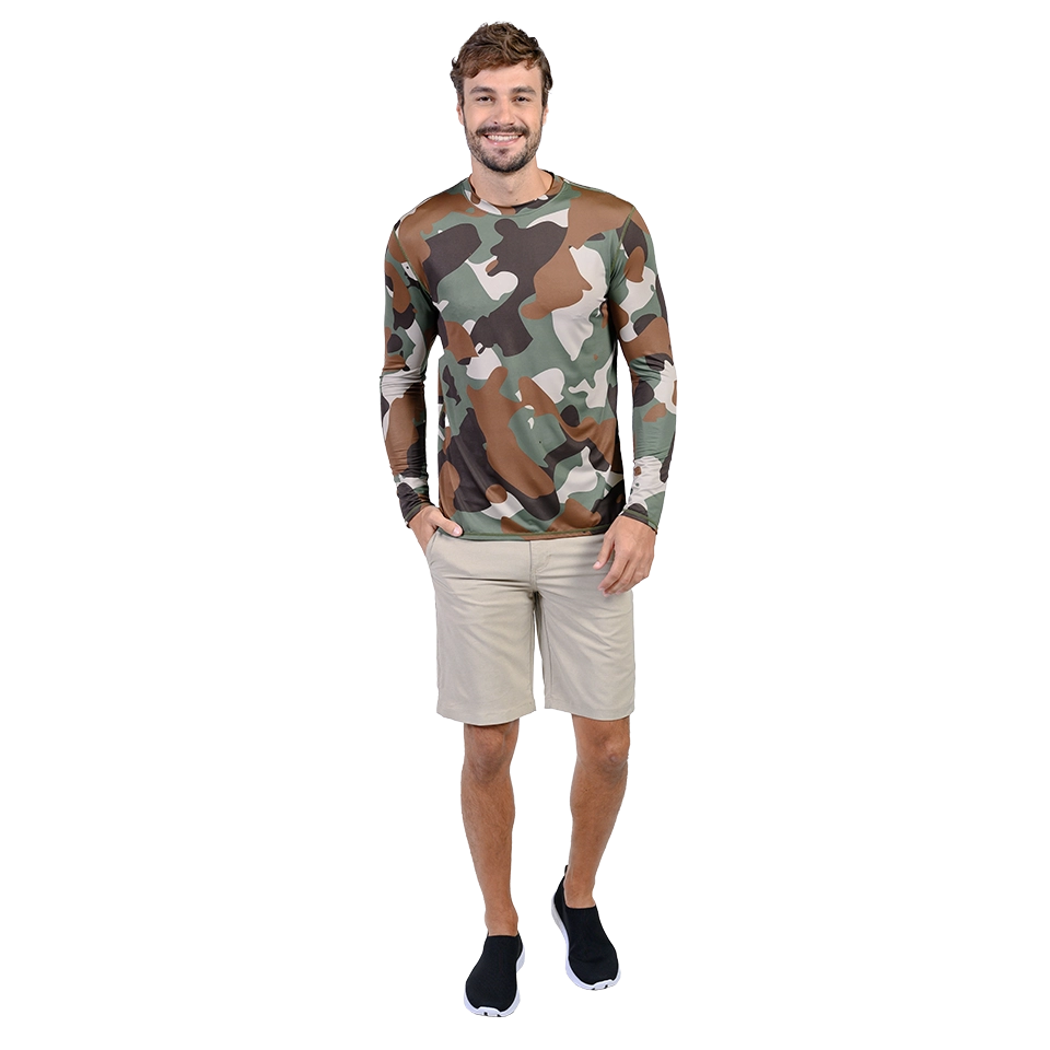 Men's Printed Long Sleeve Ultra Light Weight Sun Shirts