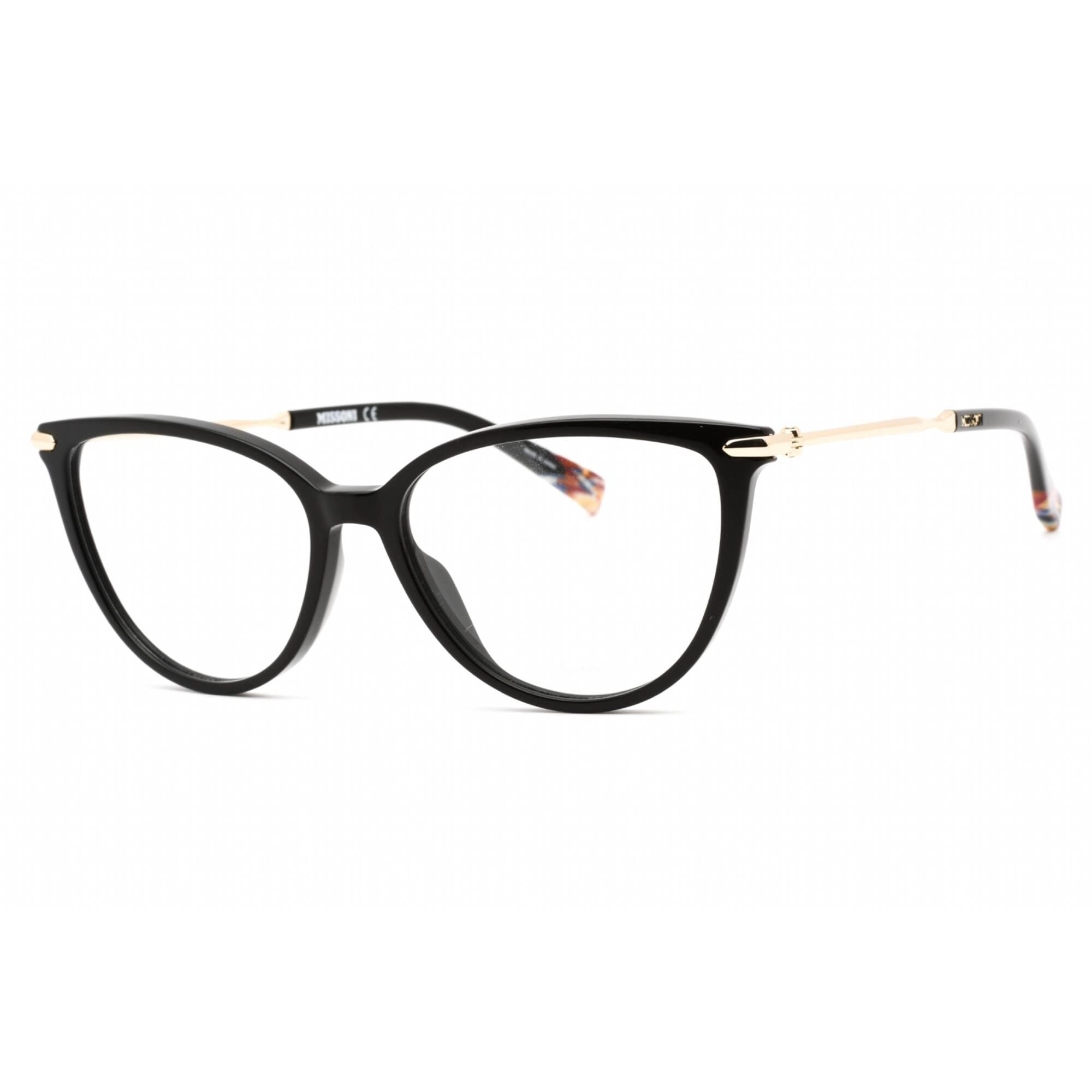 Missoni Women's Eyeglasses - Full Rim Black Acetate/Metal Cat Eye | MIS 0057 0807 00