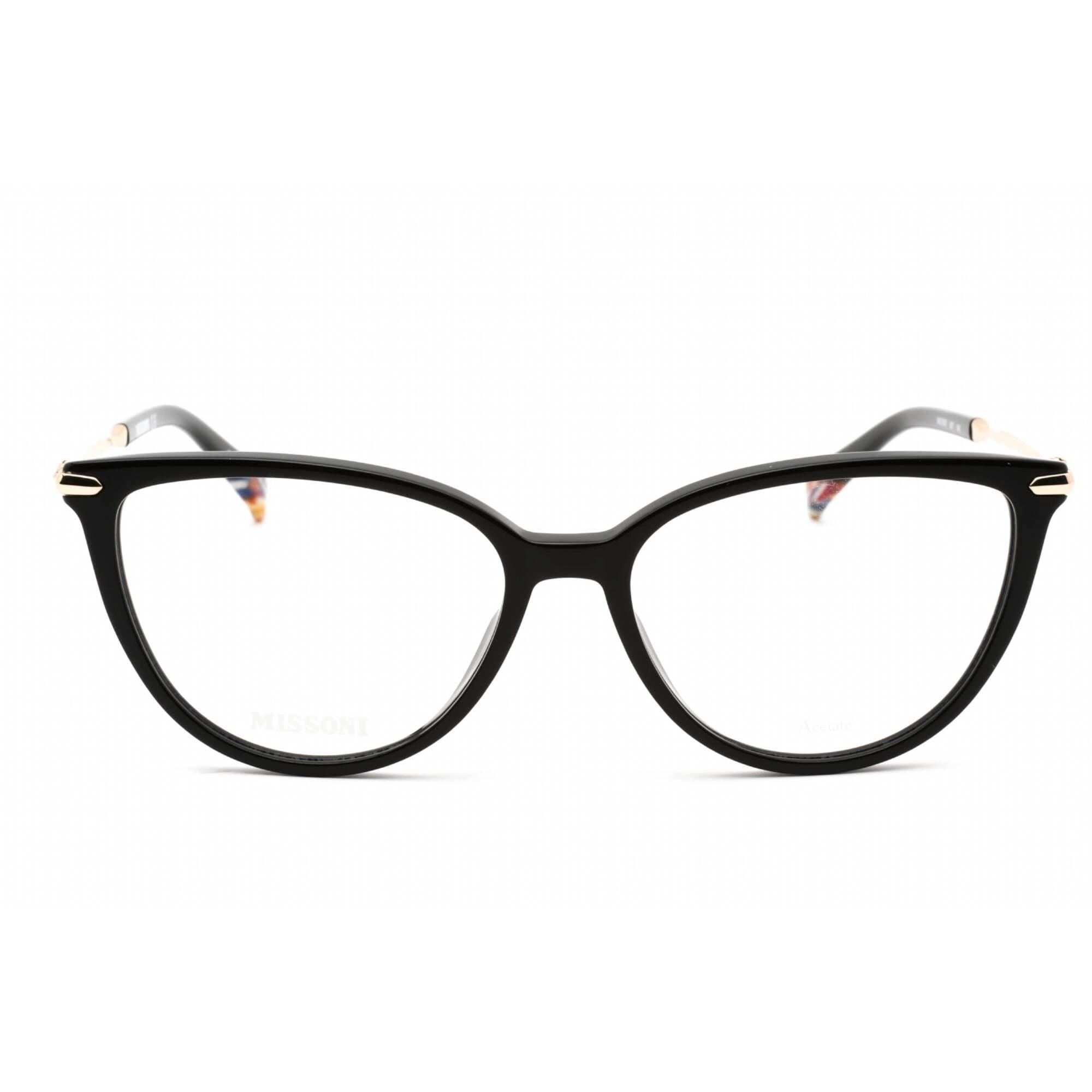 Missoni Women's Eyeglasses - Full Rim Black Acetate/Metal Cat Eye | MIS 0057 0807 00