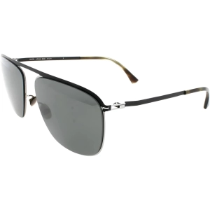 Mykita Men's Sunglasses - Square Shape Metal Frame Mirror Black Lens | BRIAN SL/BK_MBK