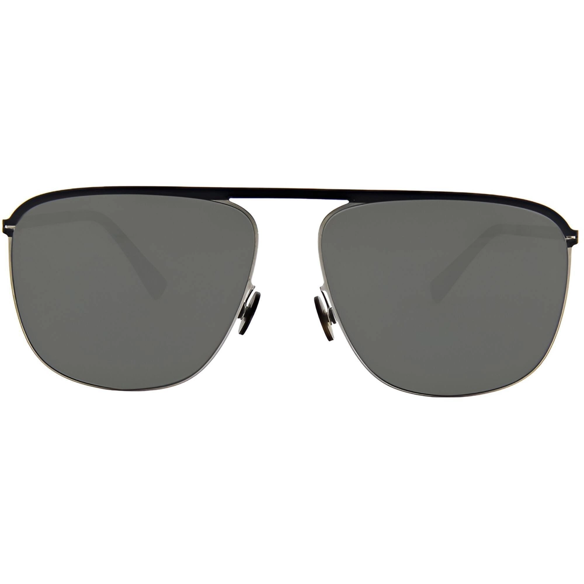 Mykita Men's Sunglasses - Square Shape Metal Frame Mirror Black Lens | BRIAN SL/BK_MBK
