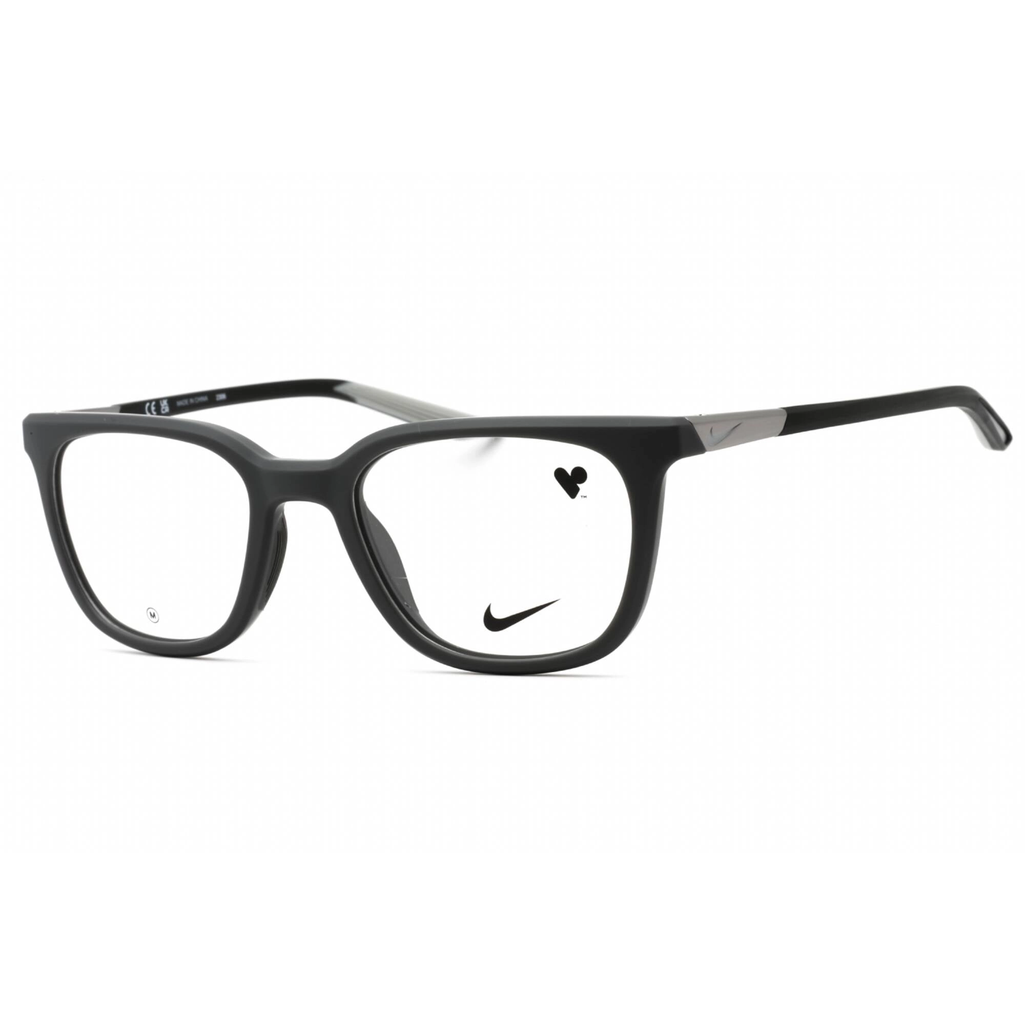 Nike Men's Eyeglasses - Matte Dark Grey/Black Square Full Rim Frame | NIKE 7290 034