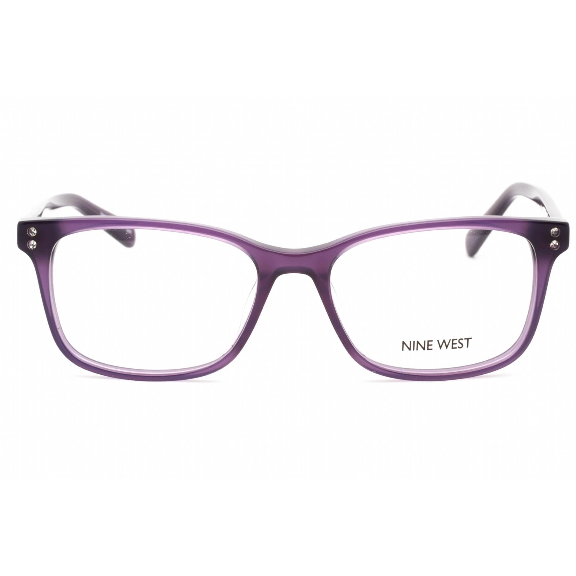 Nine West Women's Eyeglasses - Purple Plastic Full Rim Rectangular Frame | NW5195 500