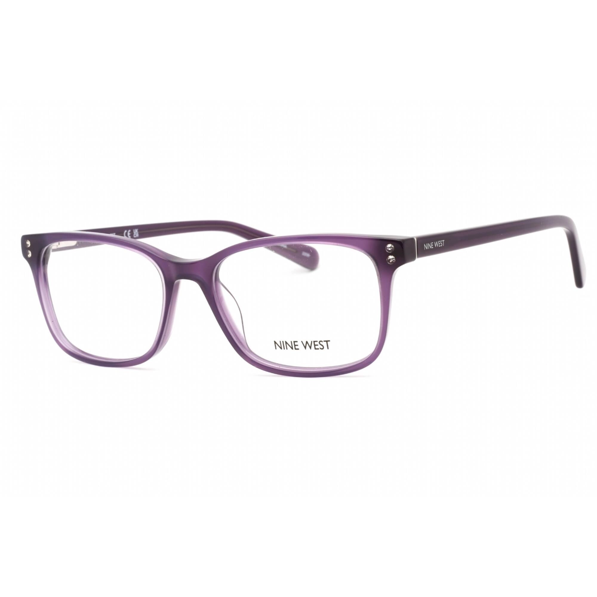 Nine West Women's Eyeglasses - Purple Plastic Full Rim Rectangular Frame | NW5195 500