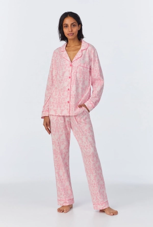 Parisian Toile Long Sleeve Classic Stretch Jersey PJ Set