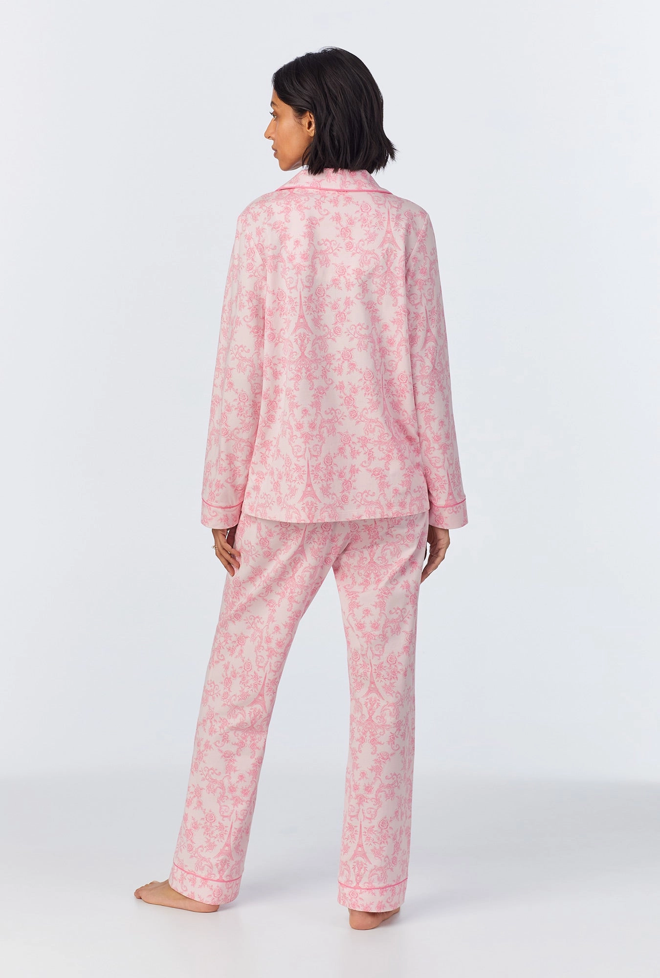 Parisian Toile Long Sleeve Classic Stretch Jersey PJ Set