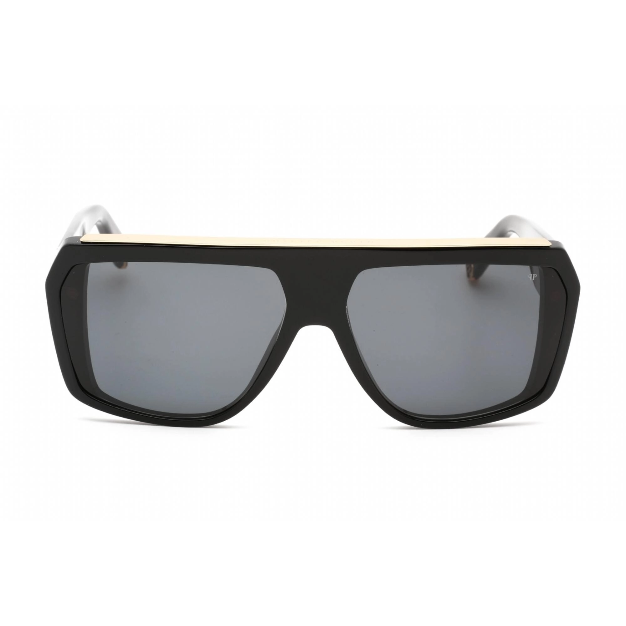Philipp Plein Women's Sunglasses - Black Plastic Aviator Shape Frame | SPP074 0700