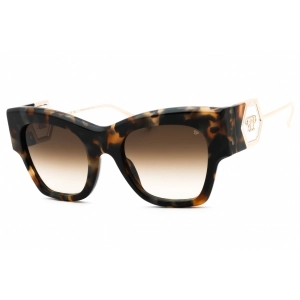 Philipp Plein Women's Sunglasses - Grey/Green/Yellow Kaki Havana Frame | SPP120M 0KHA