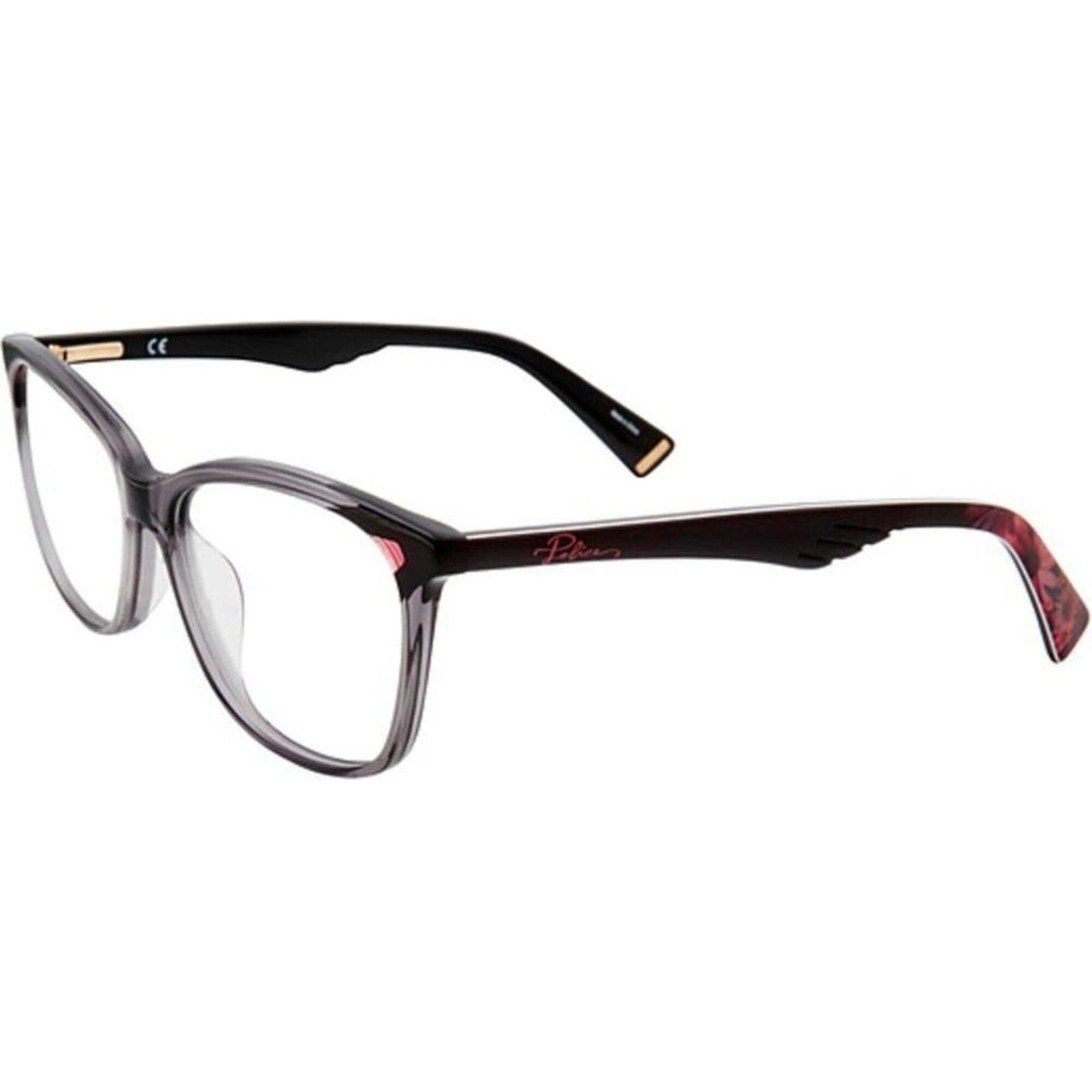 Police Women's Eyeglasses - Grey Plastic Full Rim Frame Demo Lens | POLICE VPL502 819