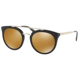 Prada Women's Sunglasses - Black Plastic Full Rim Oval Frame | PRADA 0PR 23SS 1AB5N252
