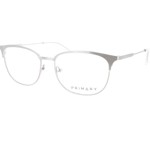 Primary Women's Eyeglasses - Demo Lens Metal Cat Eye Full Rim Frame | 1133 SILVER