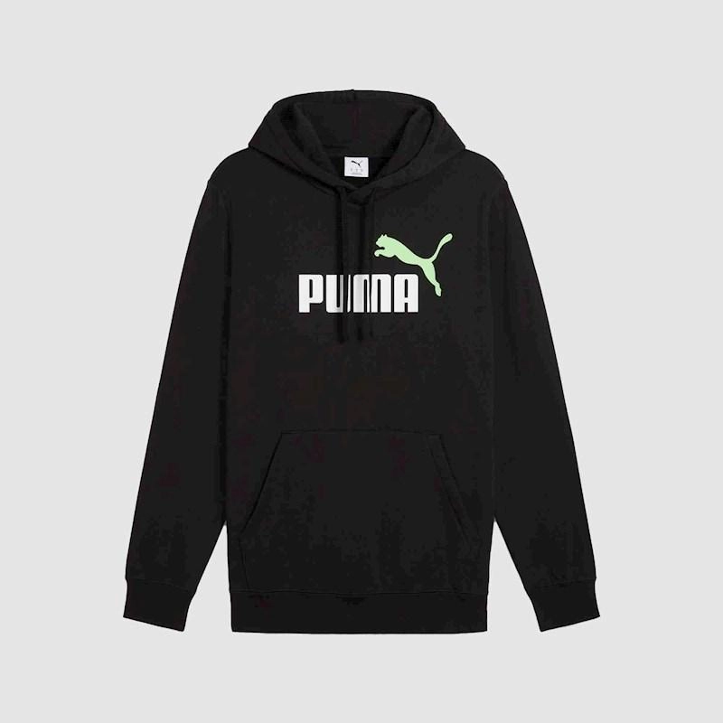 PUMA MEN'S ESSENTIALS BIG LOGO FLEECE BLACK HOODIE