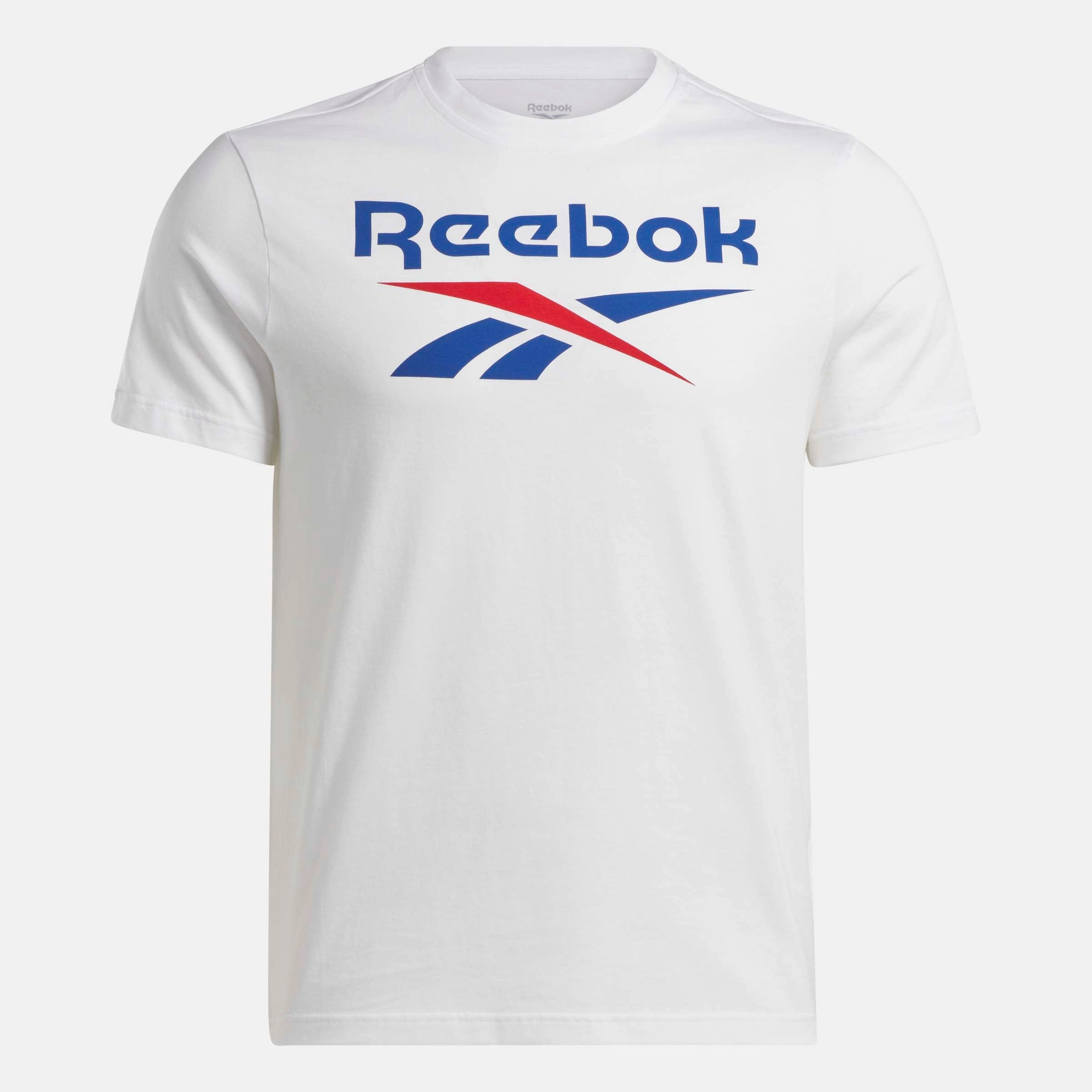 Reebok Identity Big Stacked Logo T-Shirt White