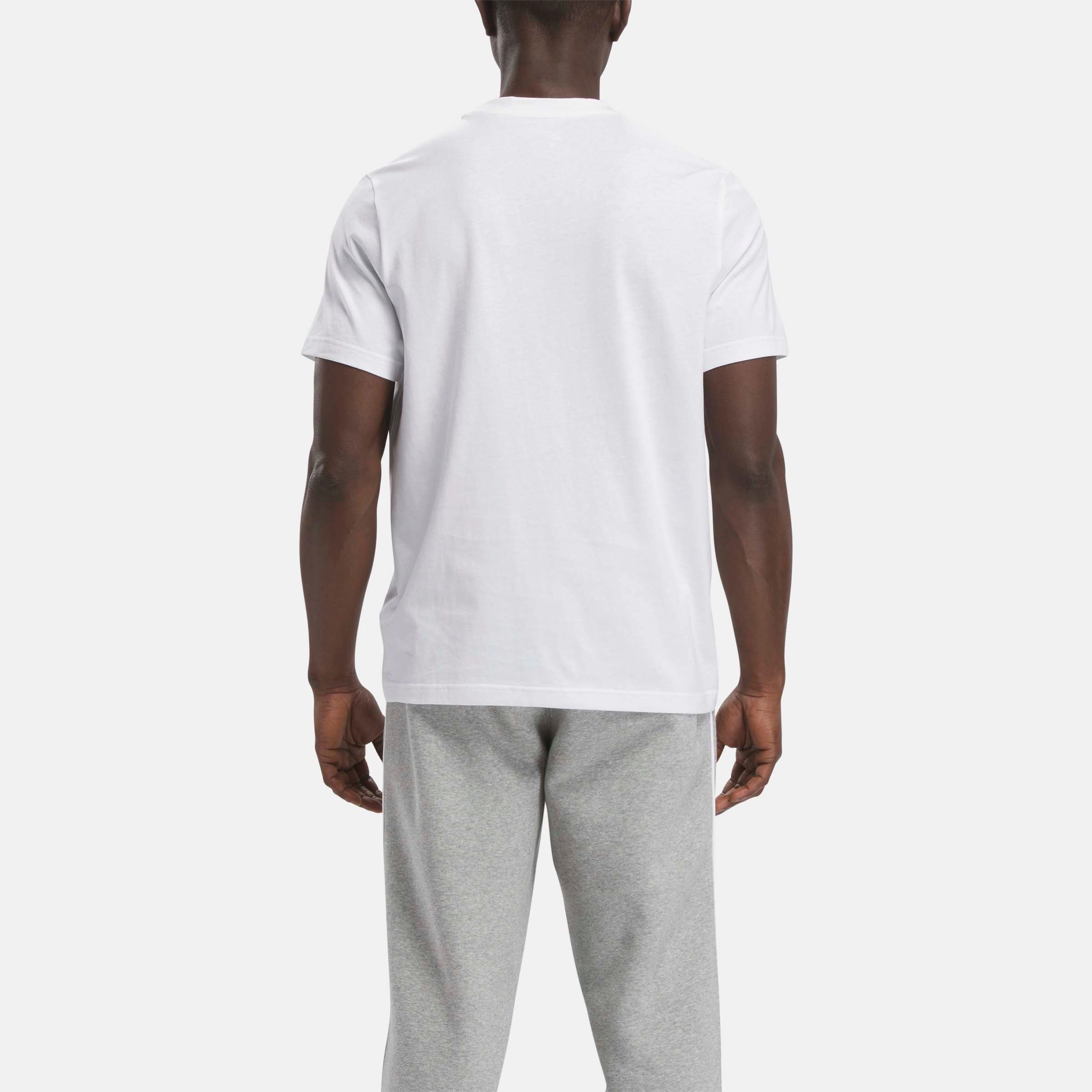 Reebok Identity Big Stacked Logo T-Shirt White