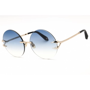 Roberto Cavalli Women's Sunglasses - Light Gold Metal Round Full Rim | SRC006 594B