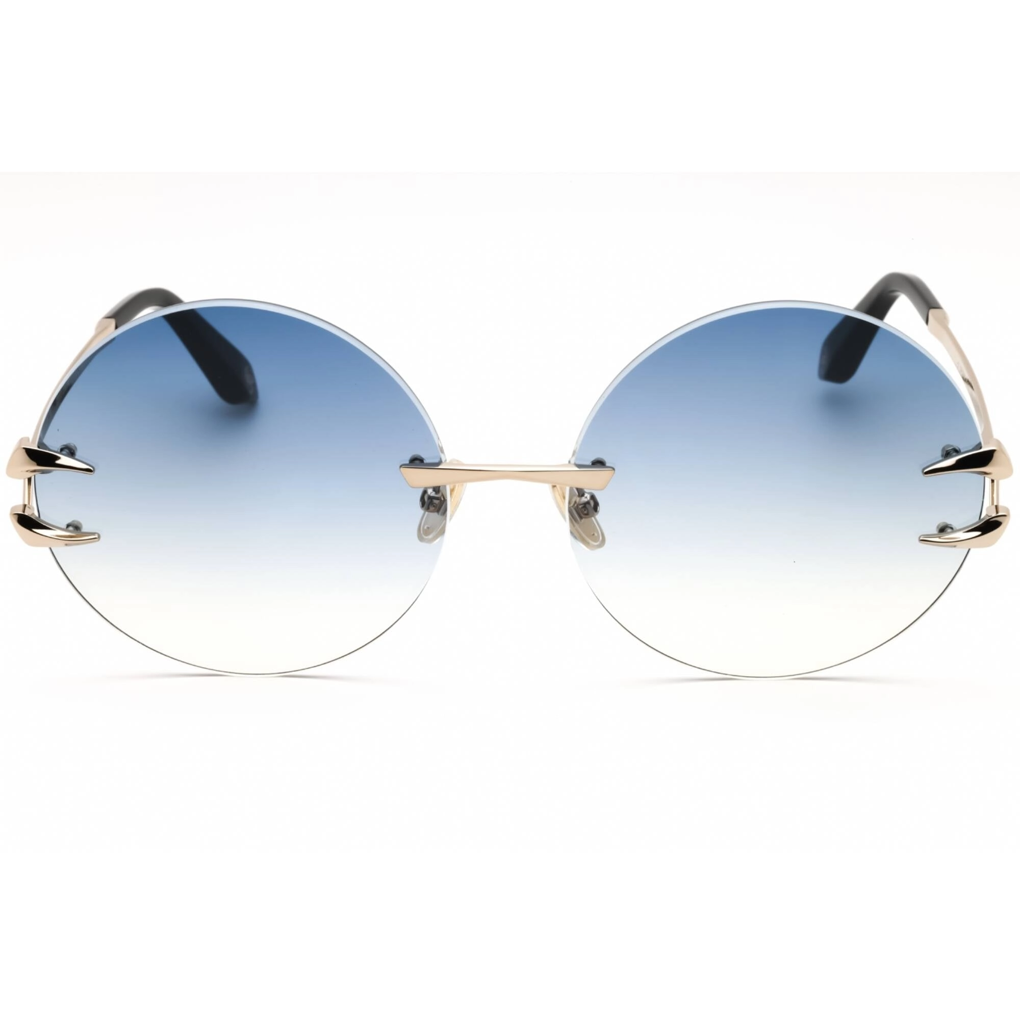 Roberto Cavalli Women's Sunglasses - Light Gold Metal Round Full Rim | SRC006 594B
