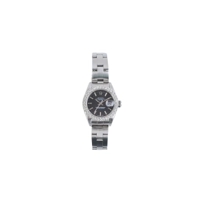 Rolex 26mm Datejust Black Aftermarket Diamonds Watch
