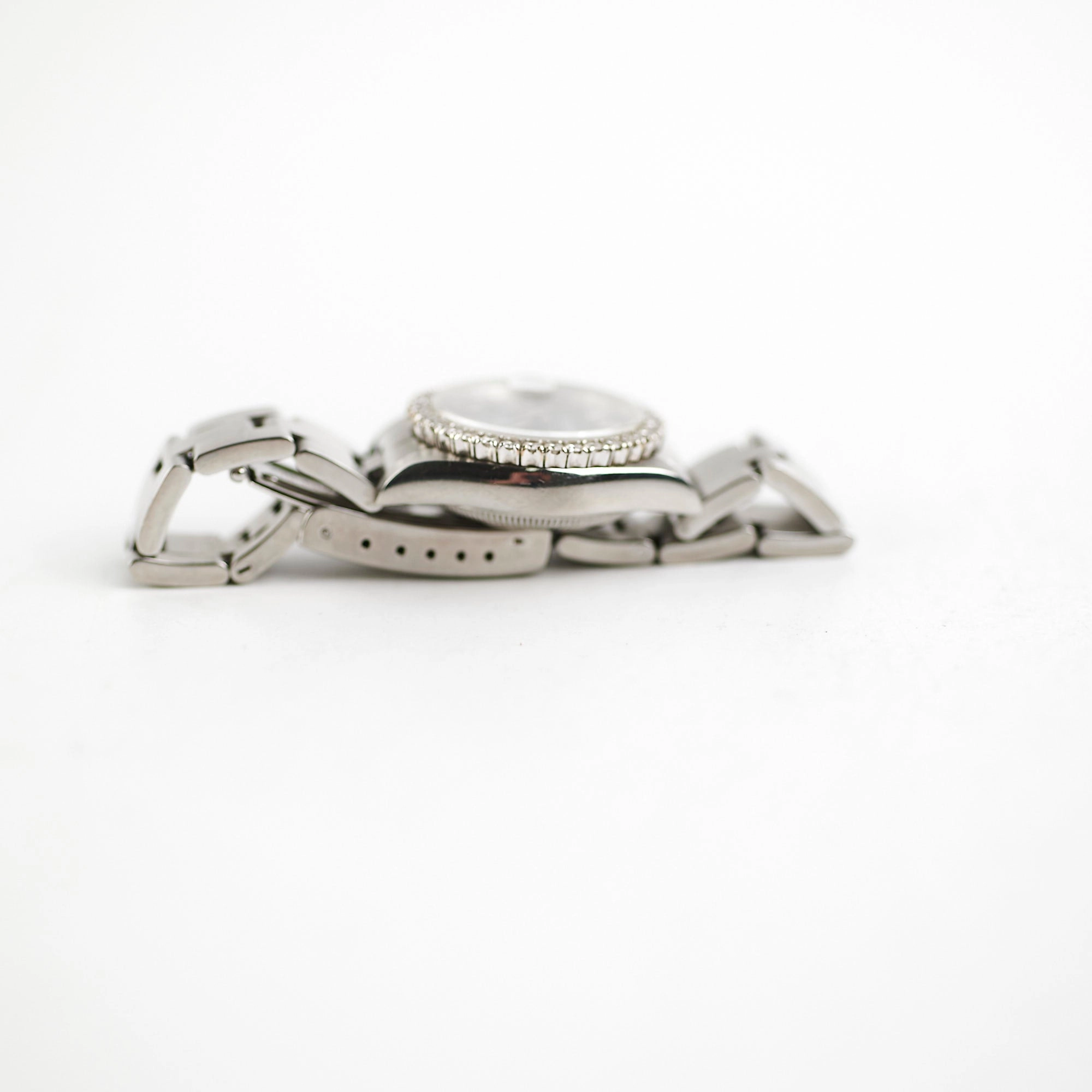 Rolex 26mm Datejust Black Aftermarket Diamonds Watch