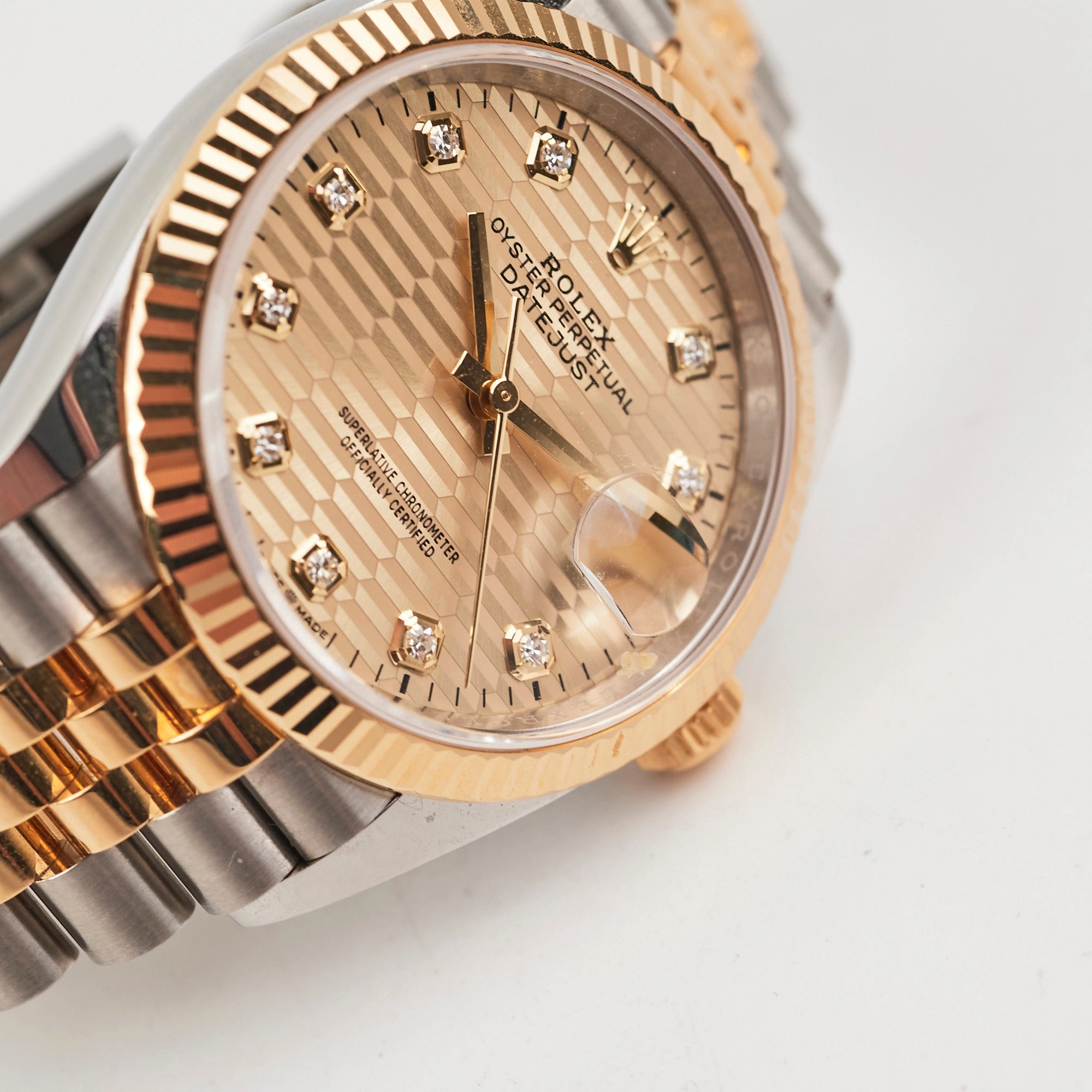 Rolex Datejust 36mm Two Toned with Diamonds Watch 126233