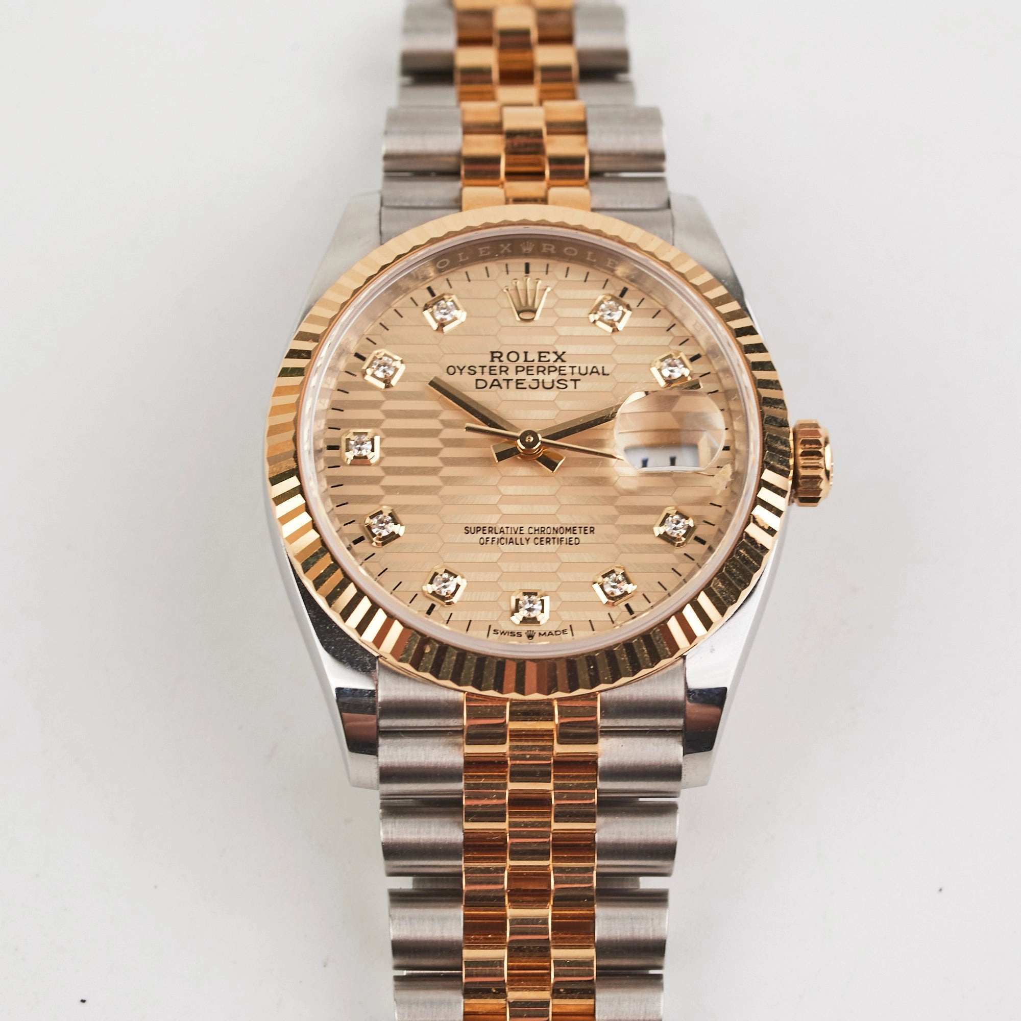 Rolex Datejust 36mm Two Toned with Diamonds Watch 126233