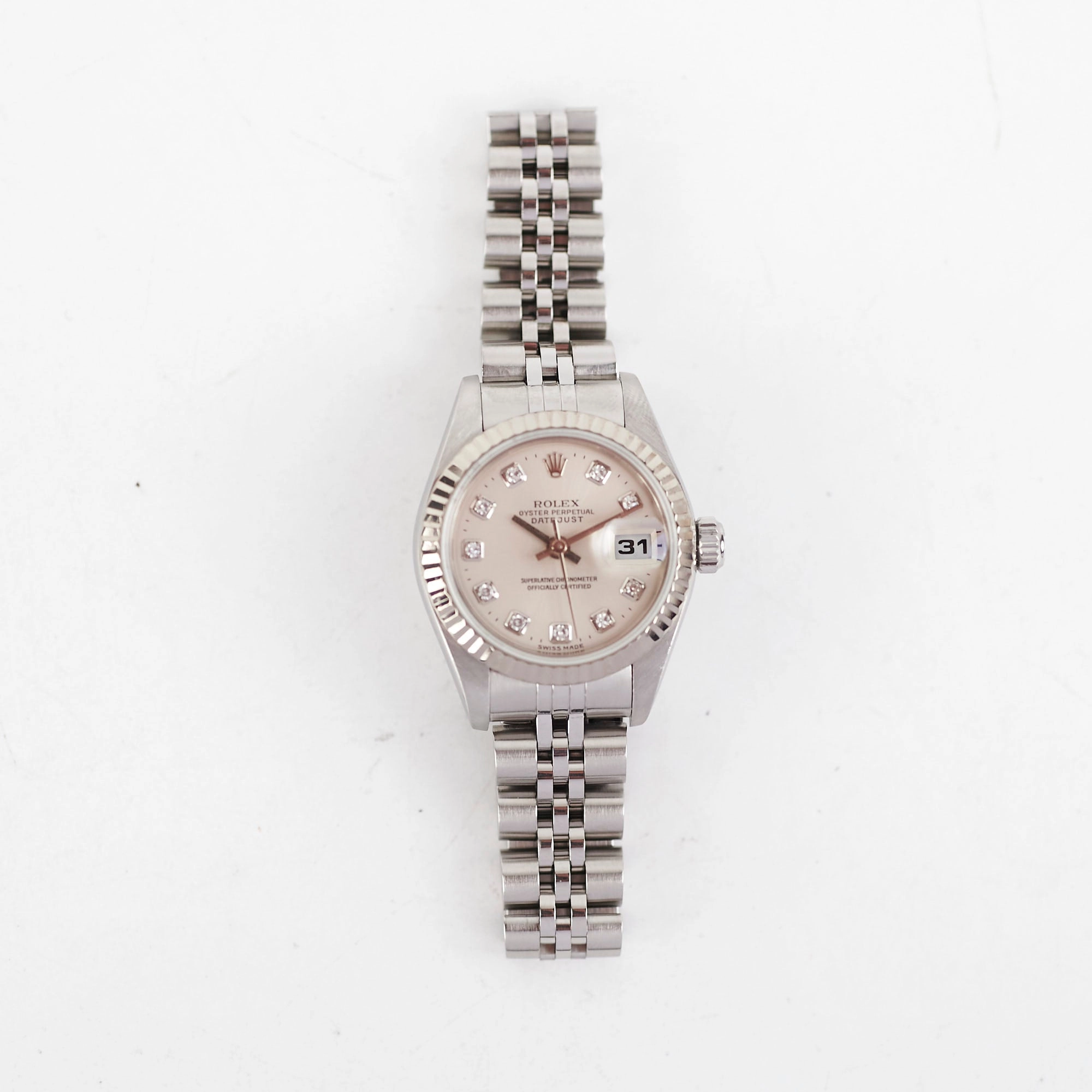 Rolex Datejust Ladies Diamond White Gold 26mm Watch