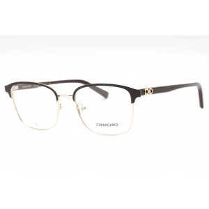 Salvatore Ferragamo Men's Eyeglasses - Gold/Brown Metal Full Rim Frame | SF2225 704