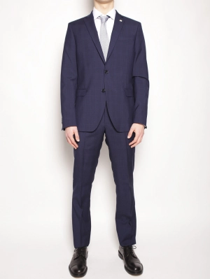 Slim suit in cool Blue wool