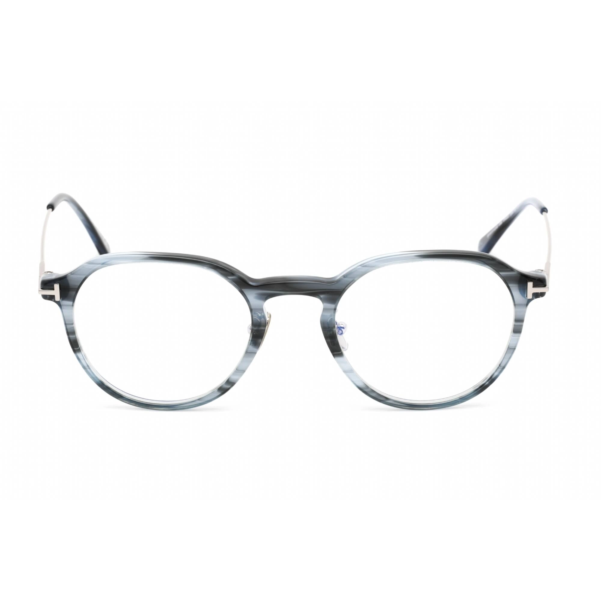 Tom Ford Men's Eyeglasses - Havana/Other Plastic Oval Full Rim Frame | FT5777-D-B 056