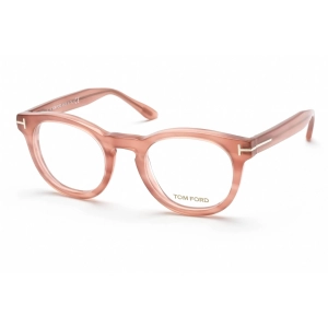 Tom Ford Women's Eyeglasses - Full Rim Pink/Other Plastic Round Frame | FT5489 074