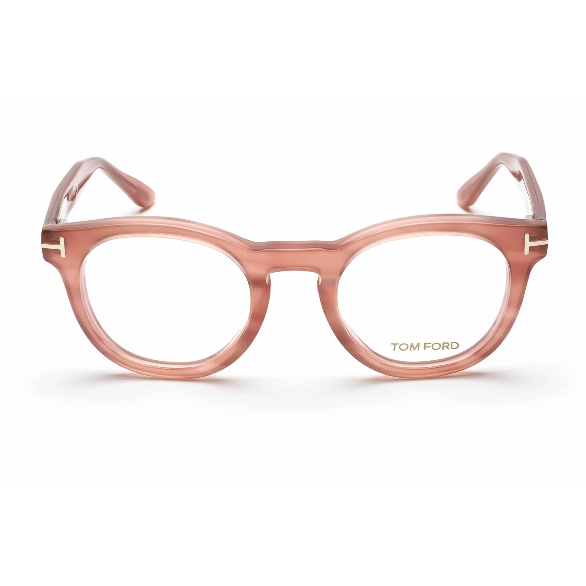 Tom Ford Women's Eyeglasses - Full Rim Pink/Other Plastic Round Frame | FT5489 074