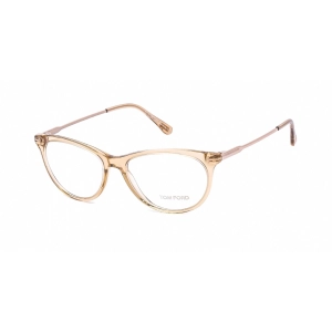 Tom Ford Women's Eyeglasses - Full Rim Shiny Light Brown Cat Eye Frame | FT5509 045