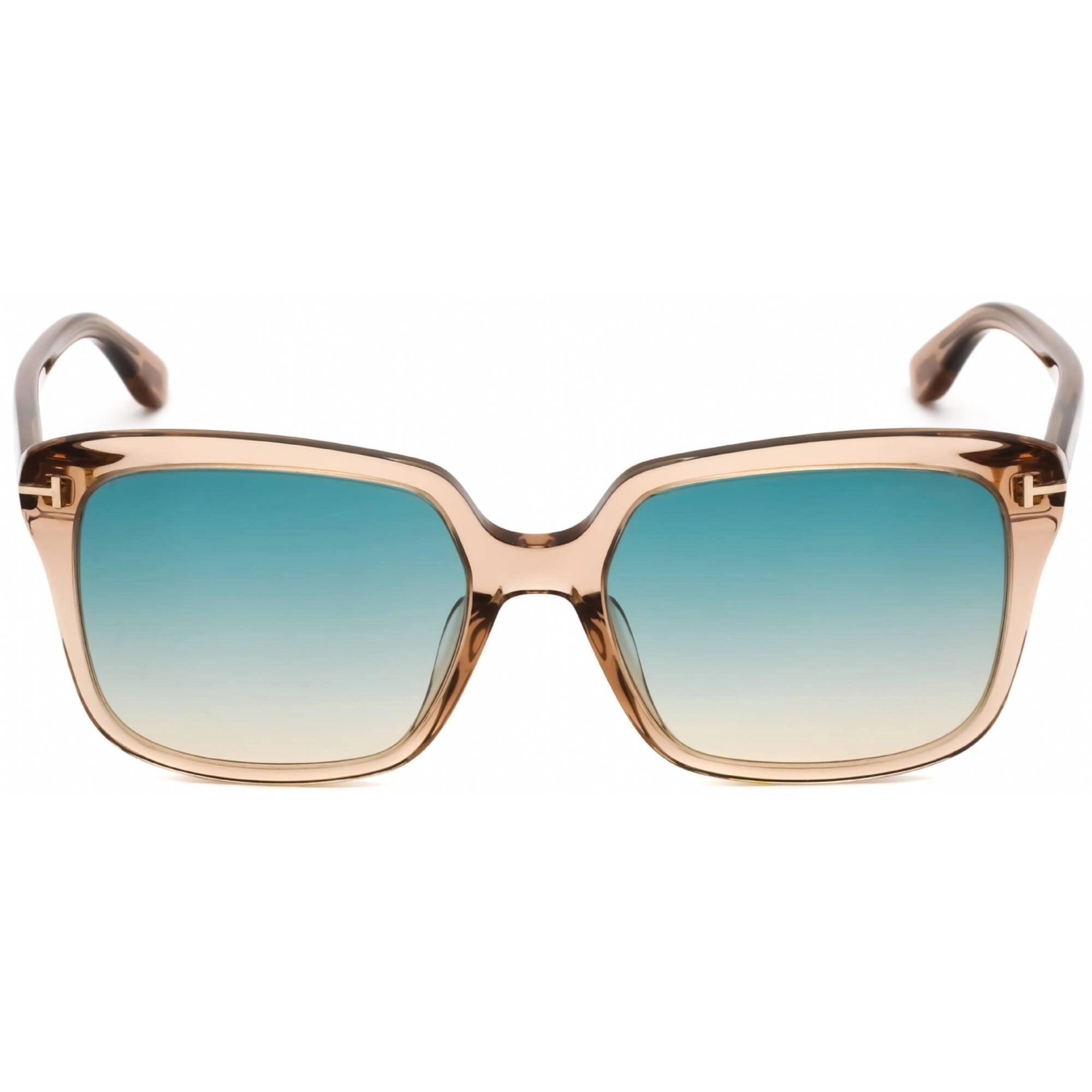 Tom Ford Women's Sunglasses - Full Rim Shiny Light Brown Plastic Frame | FT0788 45P