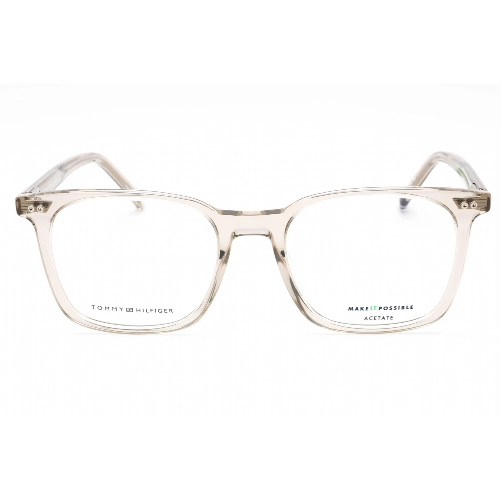 Tommy Hilfiger Men's Eyeglasses - Beige Plastic Rectangular Frame | TH 1942 010A 00